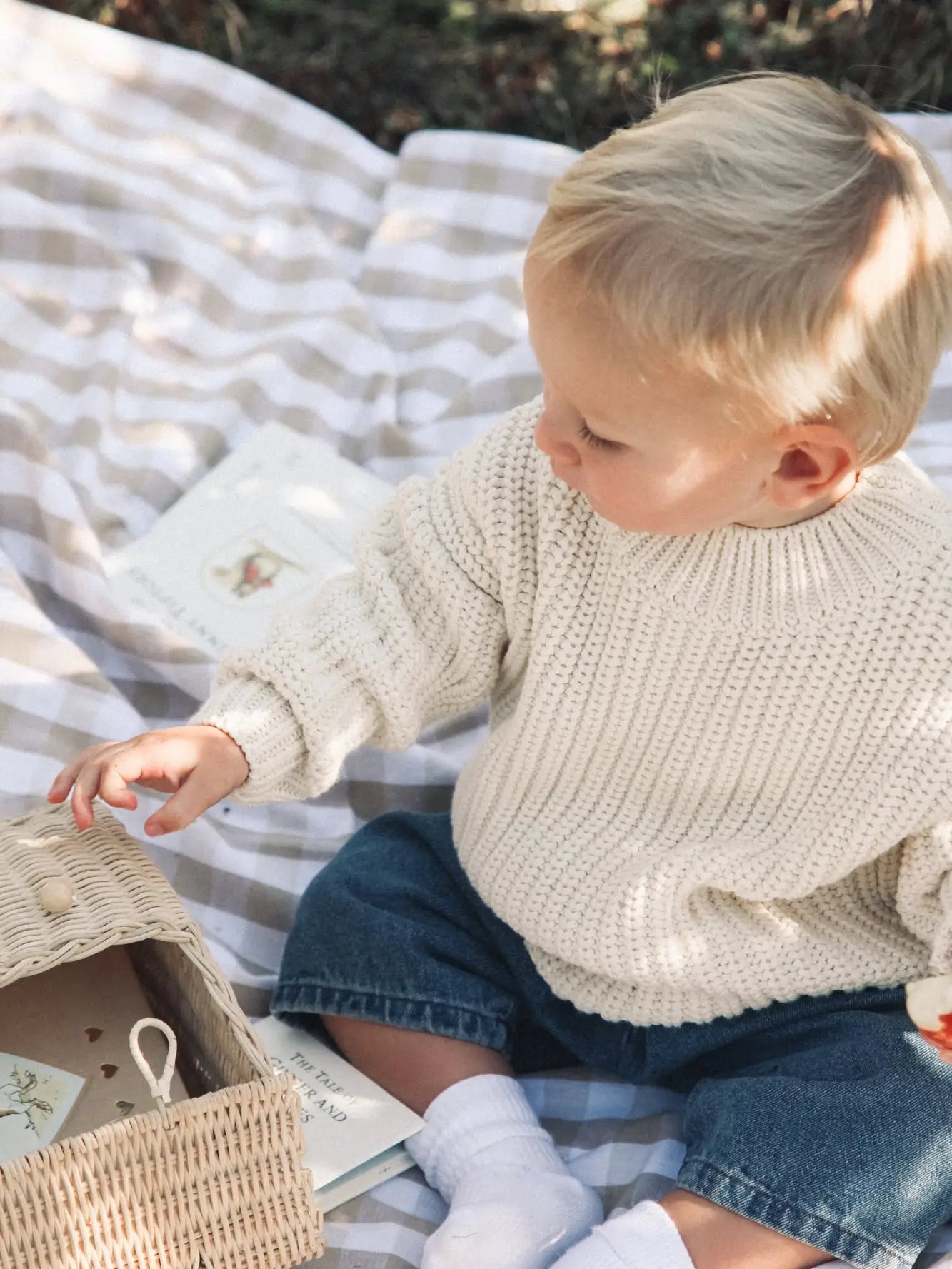 Chunky Organic Cotton Jumper - Cream
