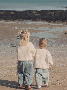 Chunky Organic Cotton Jumper - Cream