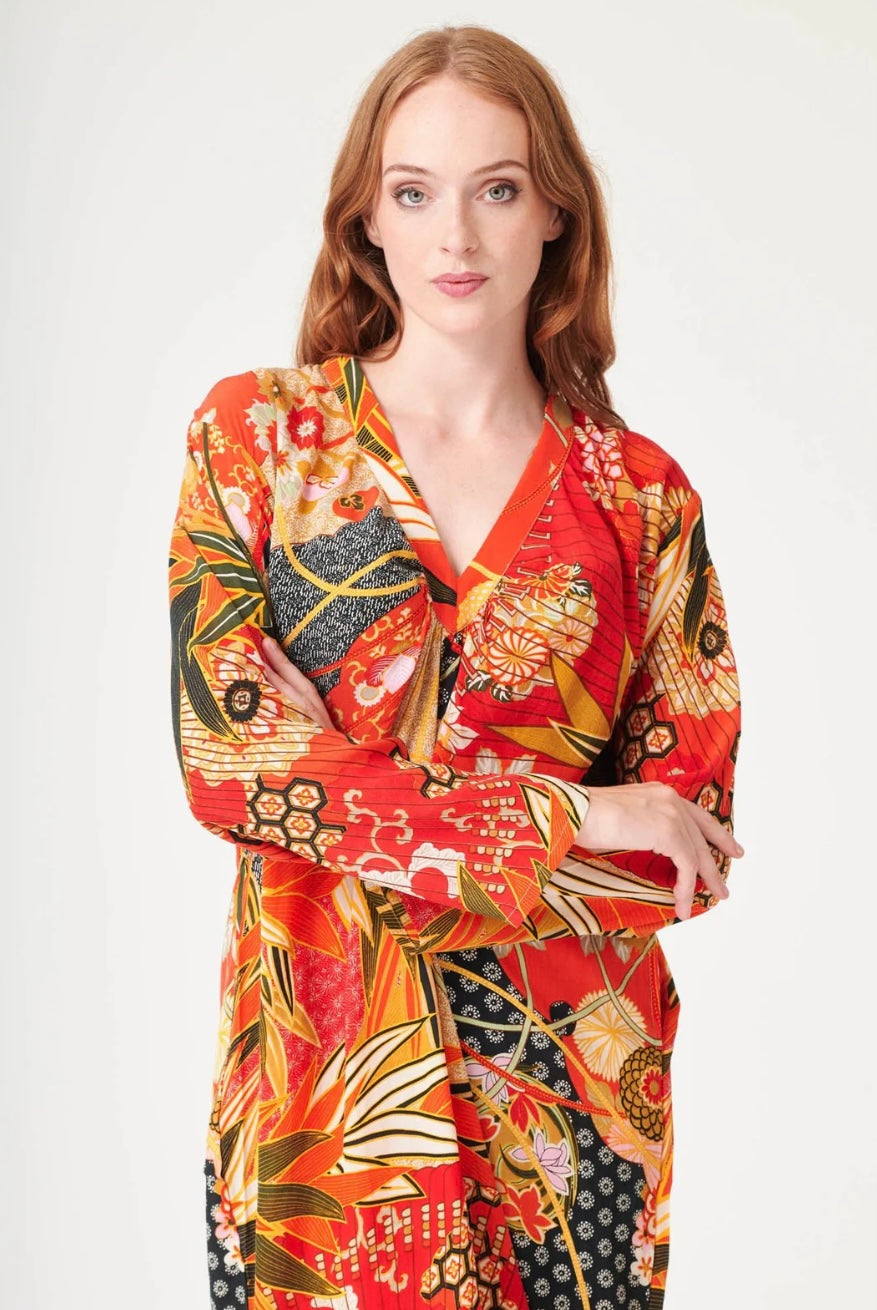 Midi Dress - Fans Scarlet
