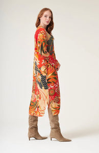 Midi Dress - Fans Scarlet
