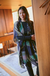 Wool Throwover - Crane Emerald