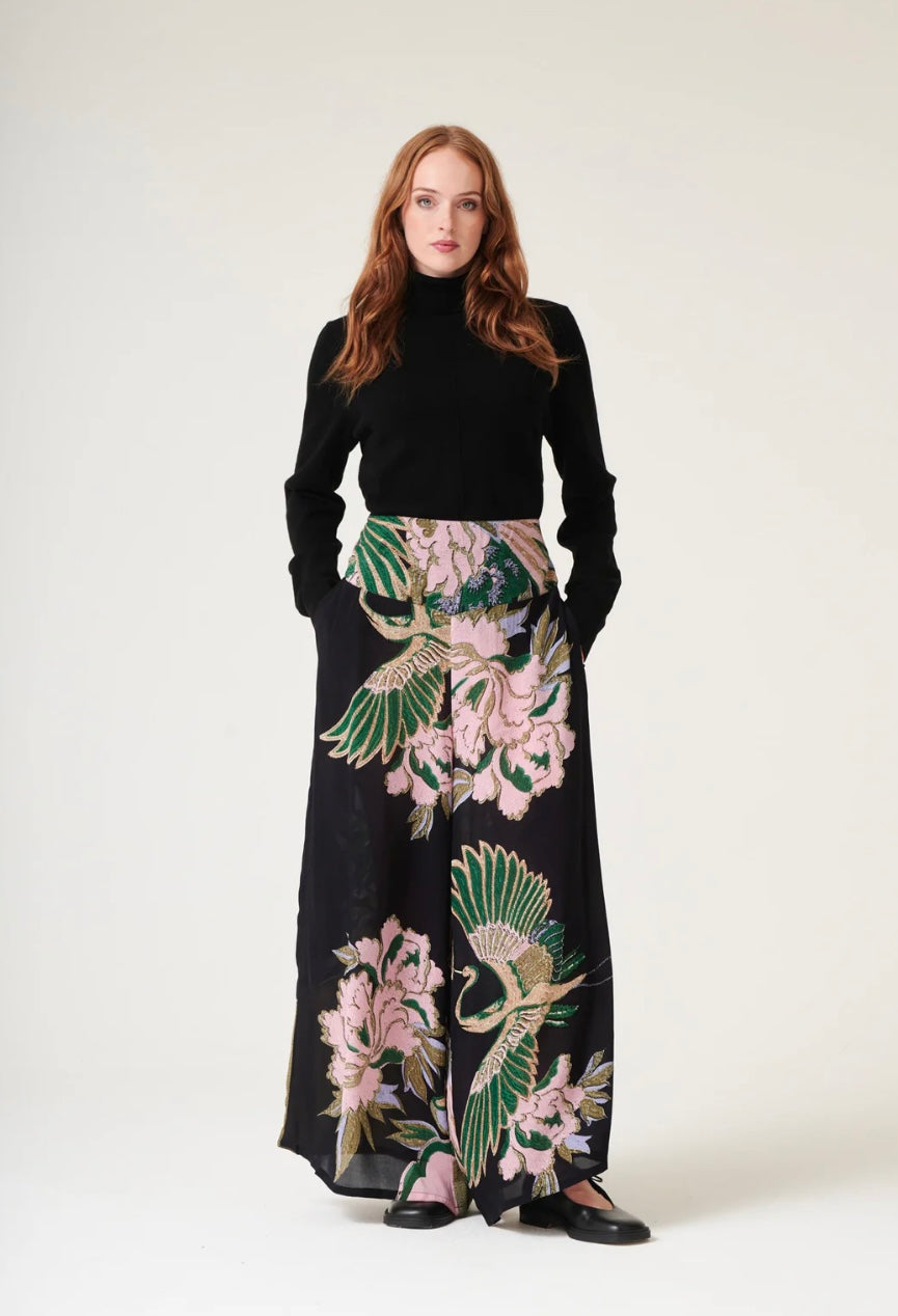 Palazzo Pants - Crane Emerald