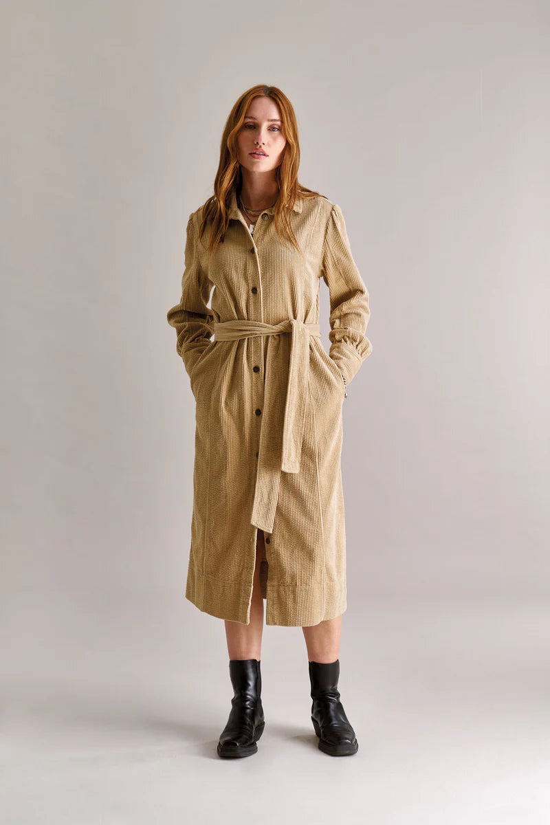 Hariti Corduroy Dress - Croissant