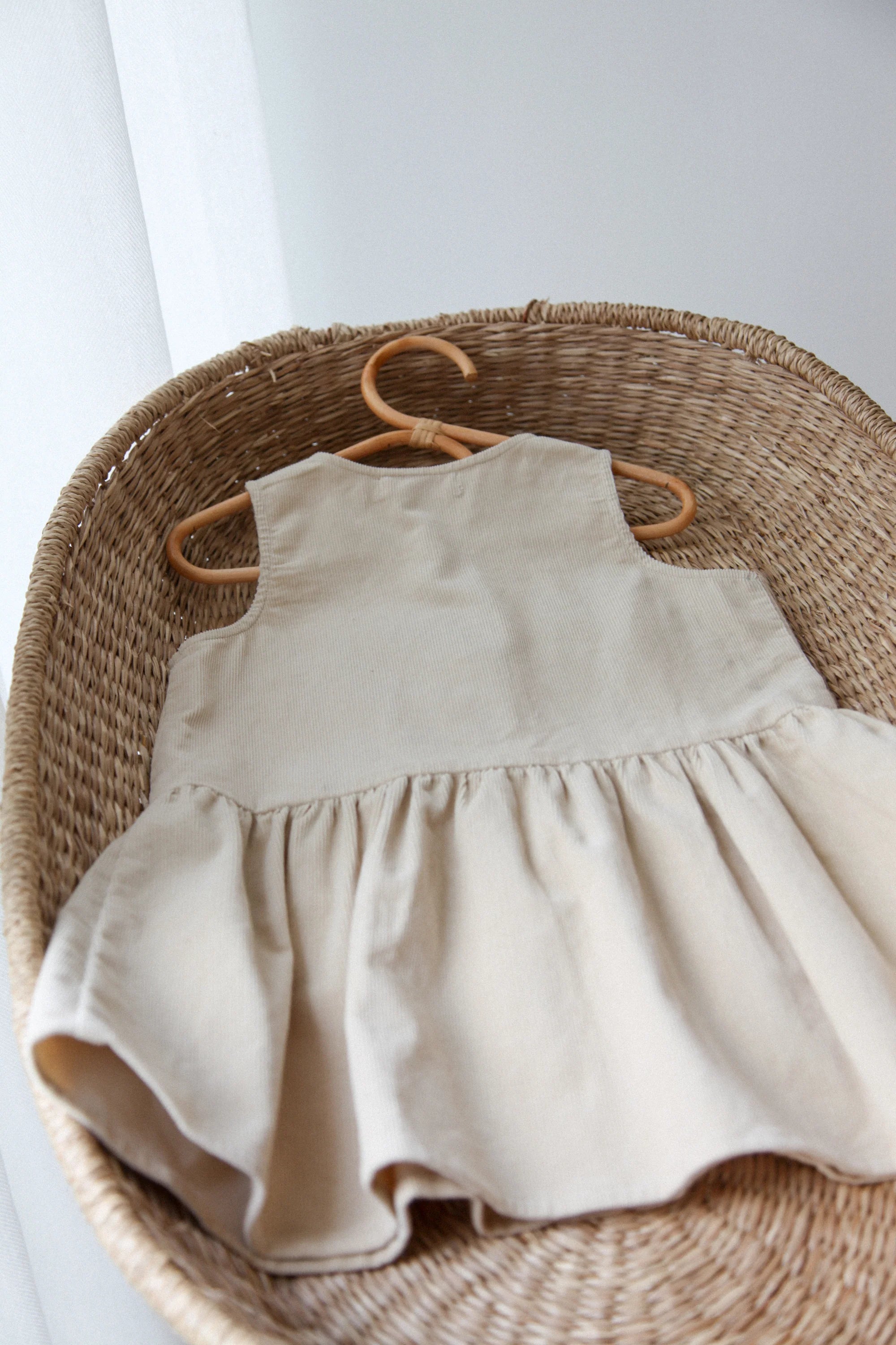 Soft Corduroy Dress - Beige
