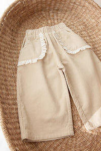 Corduroy Frill Pockets Trousers