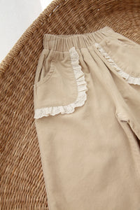 Corduroy Frill Pockets Trousers