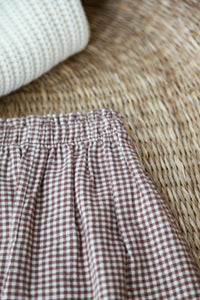 Gingham Wide Leg Trousers