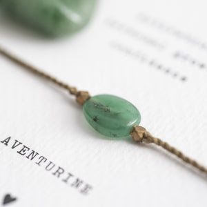 Gemstone Bracelet Card - Aventurine