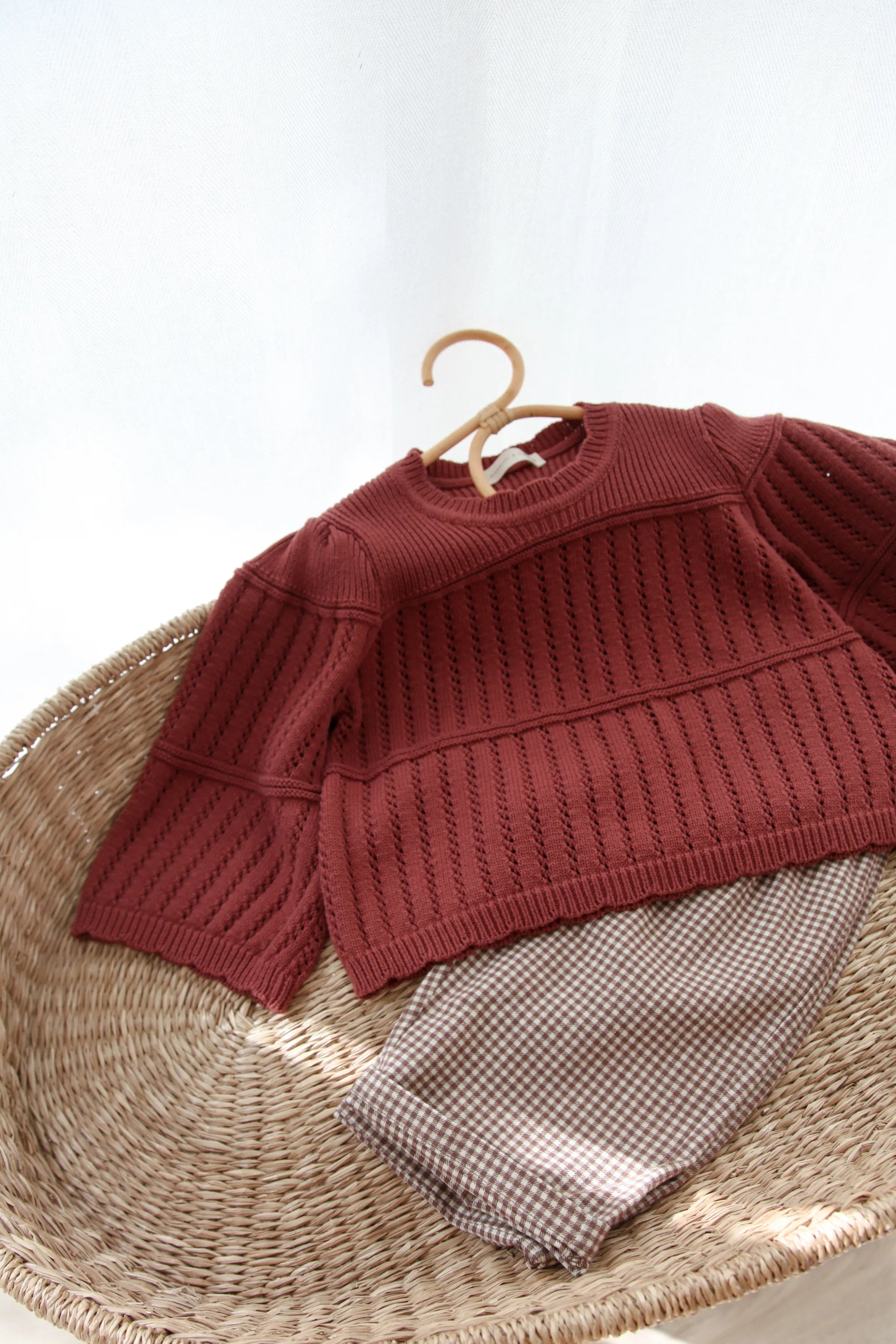 Flare Sleeve Jumper - Berry