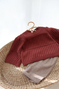 Flare Sleeve Jumper - Berry