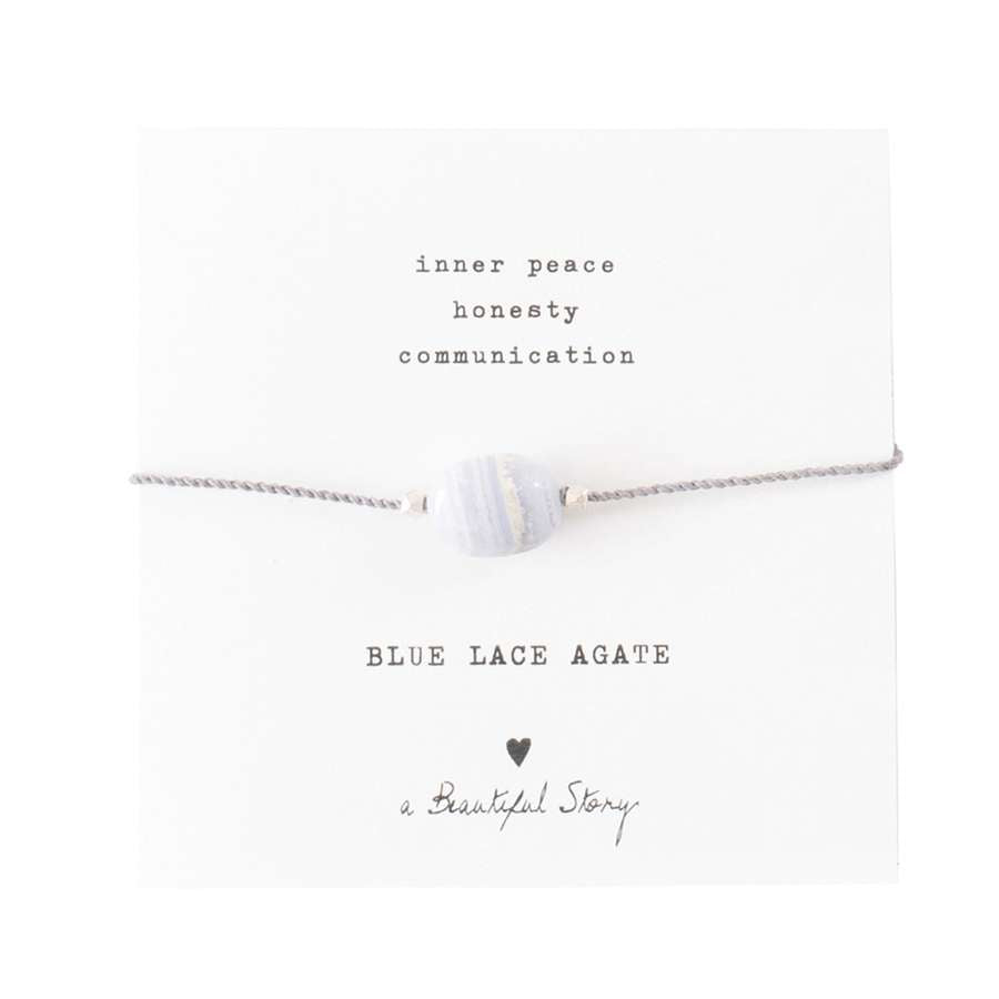 Gemstone Bracelet Card - Blue Lace