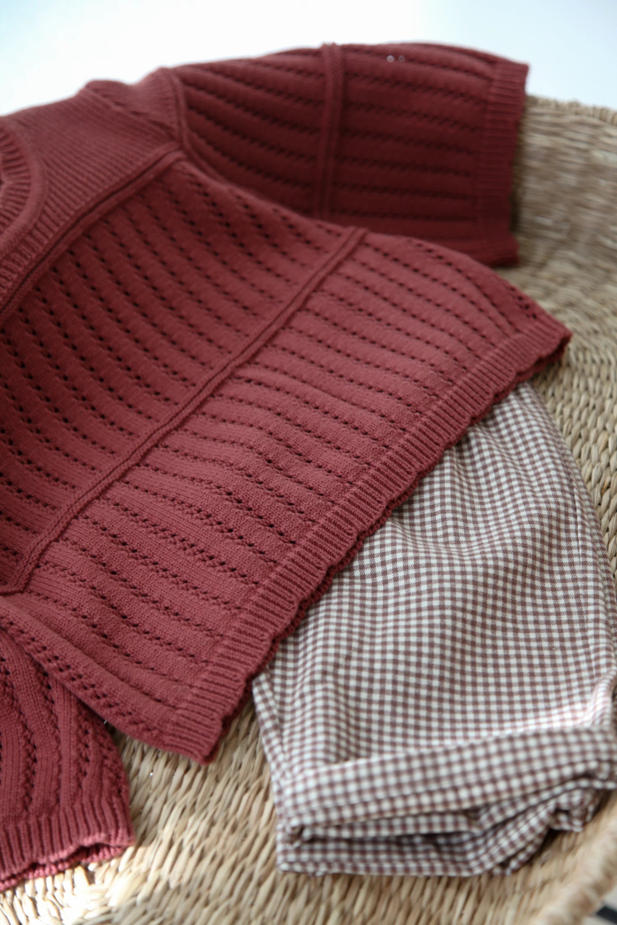 Flare Sleeve Jumper - Berry