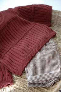 Flare Sleeve Jumper - Berry