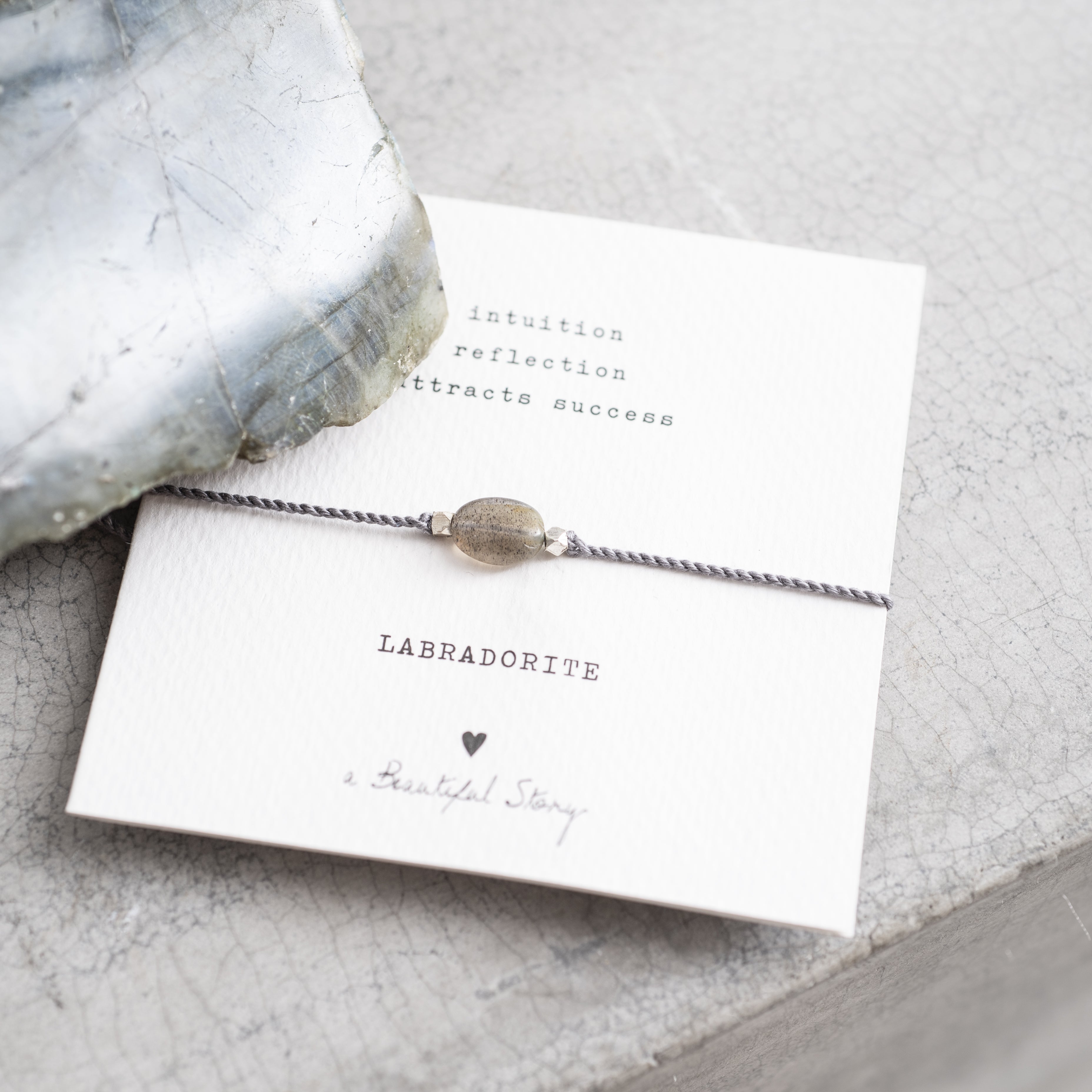 Gemstone Bracelet Card - Labradorite