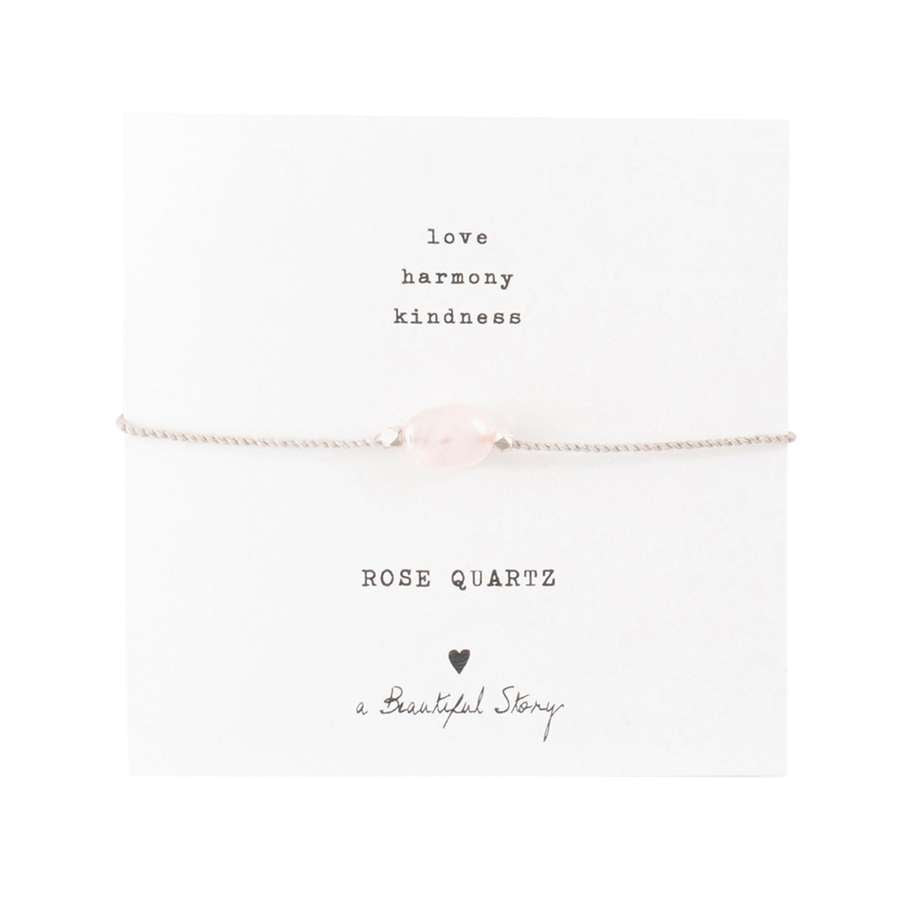 Gemstone Bracelet Card - Rose Quartz