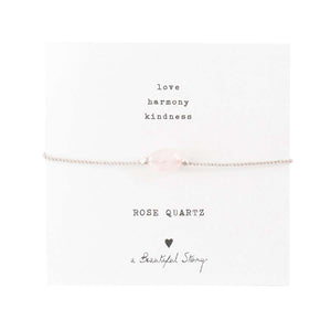 Gemstone Bracelet Card - Rose Quartz