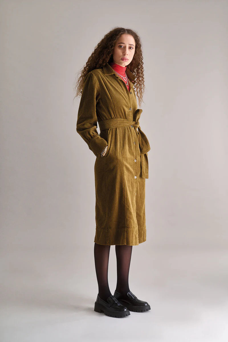 Hariti Corduroy Dress - Olive