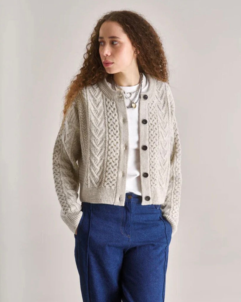 Charlie Cable Cardigan - Natural