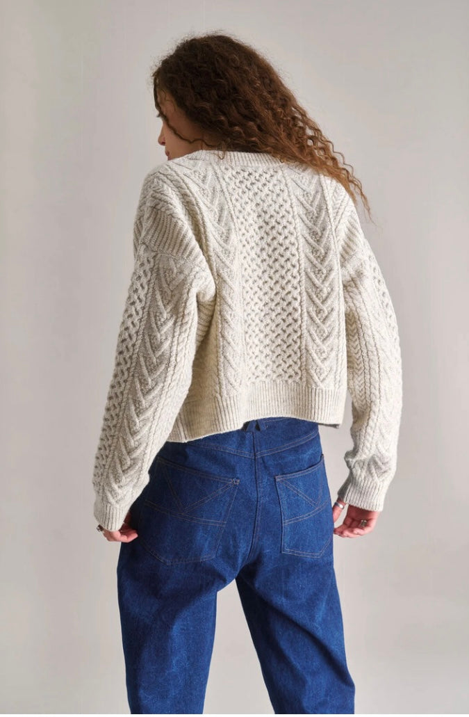 Charlie Cable Cardigan - Natural