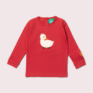 Long Sleeve Tee - Duckling Appliqué