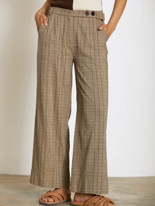 Embroidered Wide Leg Trousers