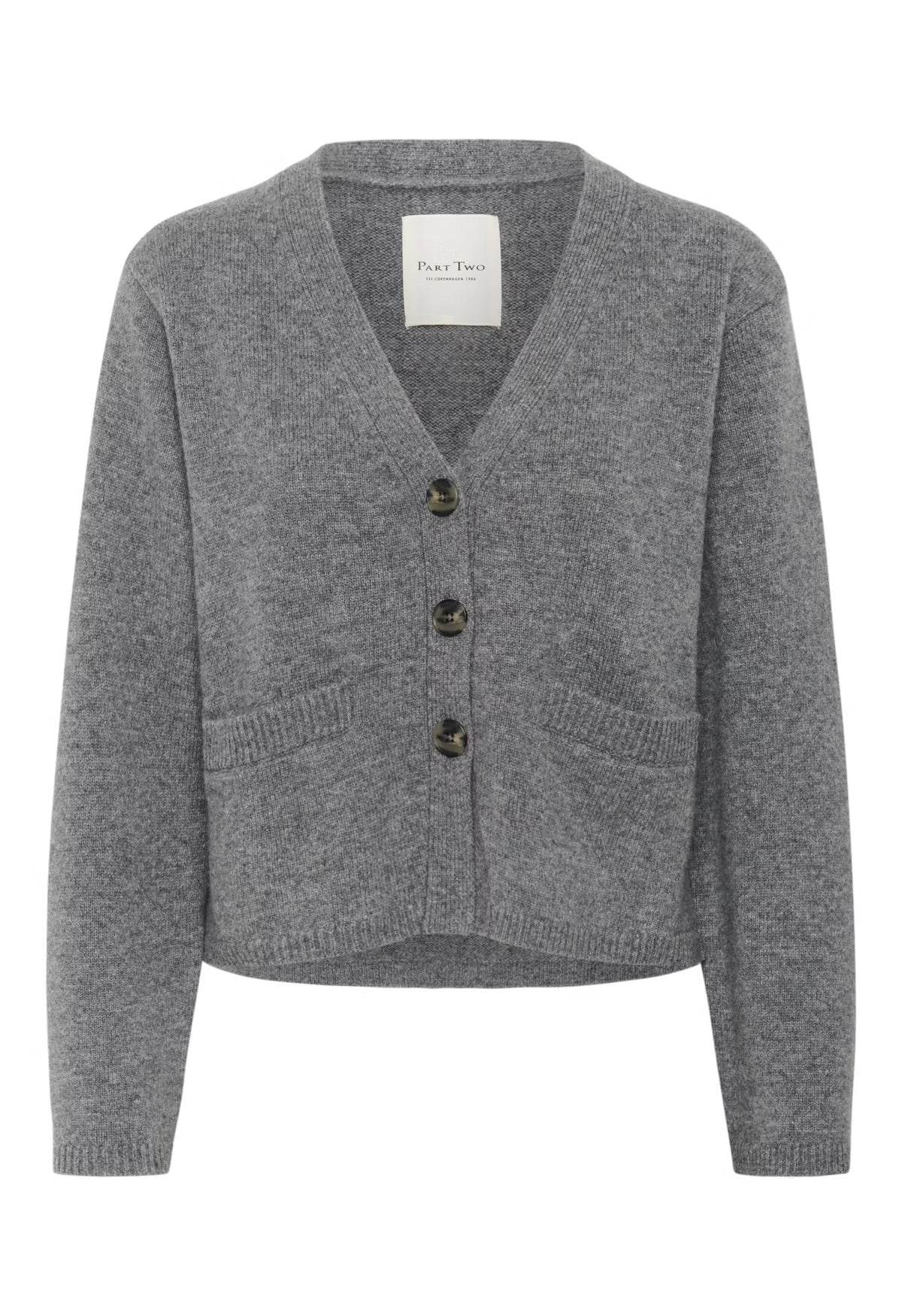 Sveva Wool Cardigan - Grey Melange