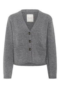 Sveva Wool Cardigan - Grey Melange