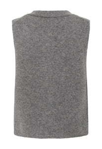 Sylva Wool Waistcoat - Grey Melange