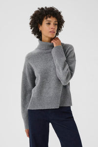 Corina Wool Jumper - Grey Melange