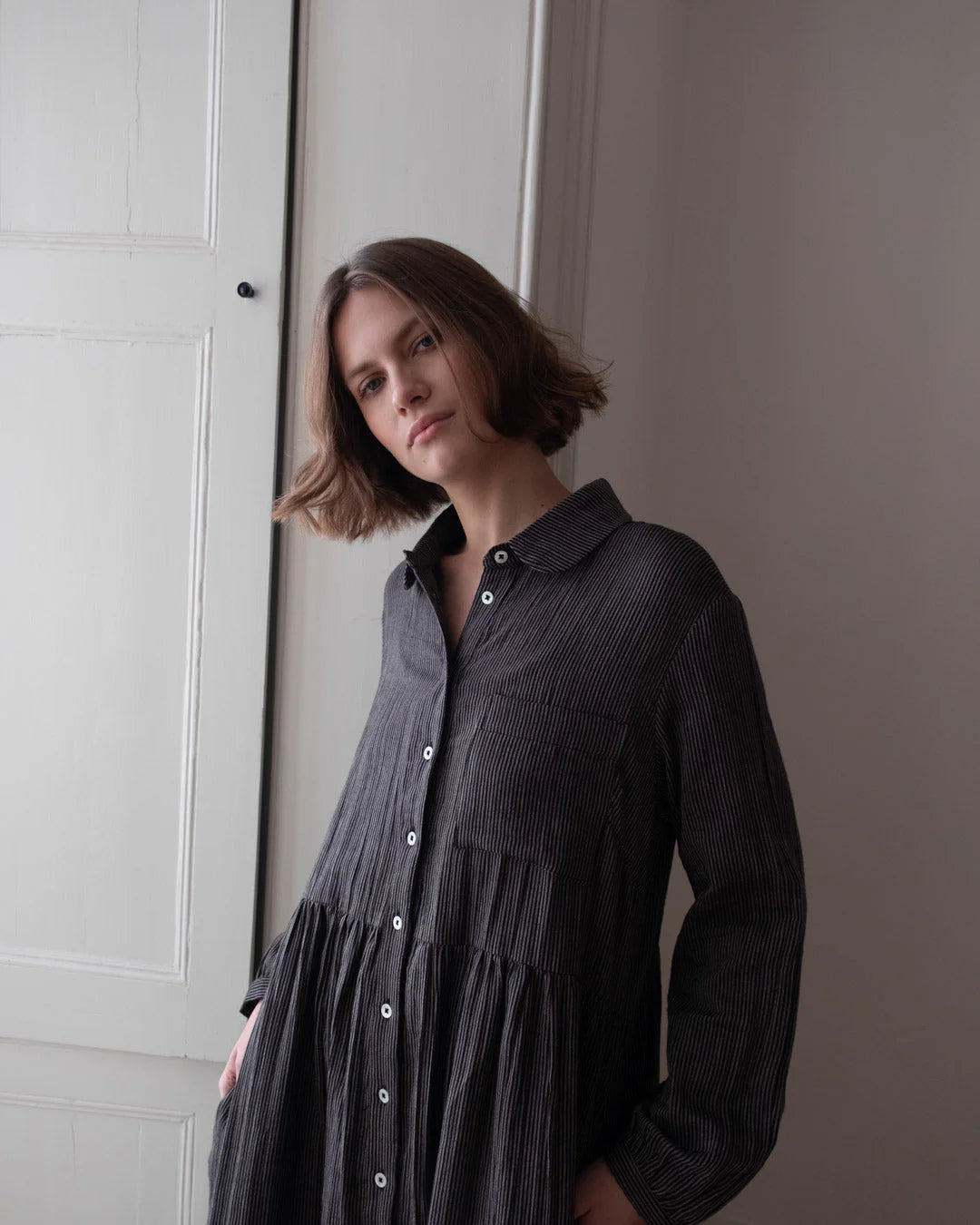 Bea Shirtdress - Pinstripe