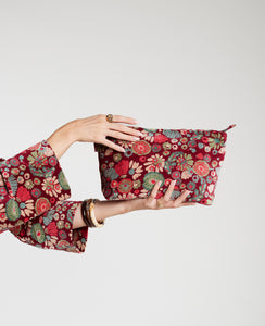 Velvet Wash Bag - Molly Burgundy