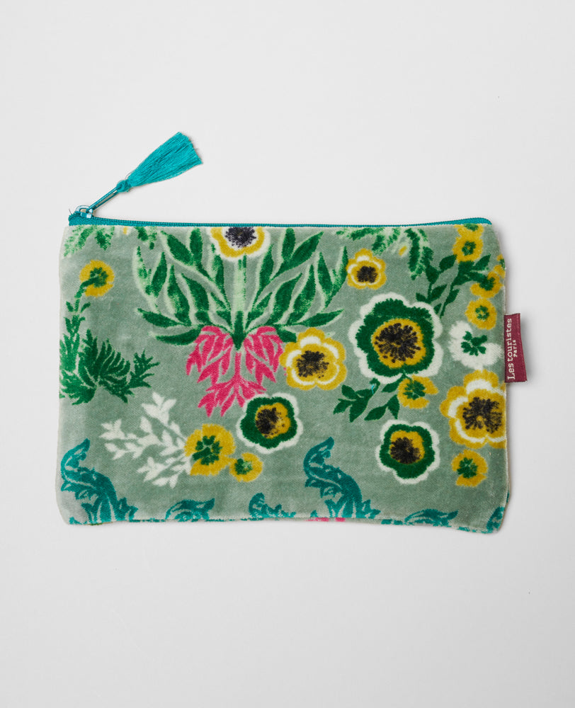 Medium Velvet Pouch - Swainston Green