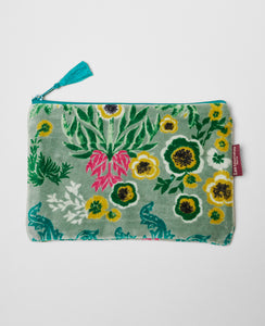 Medium Velvet Pouch - Swainston Green