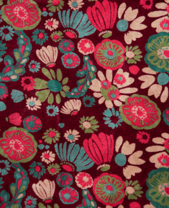 Medium Velvet Pouch - Molly Burgundy
