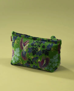 Velvet Wash Bag - Ancolie Vibrant Green