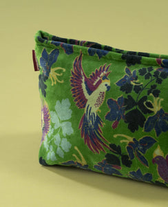 Velvet Wash Bag - Ancolie Vibrant Green