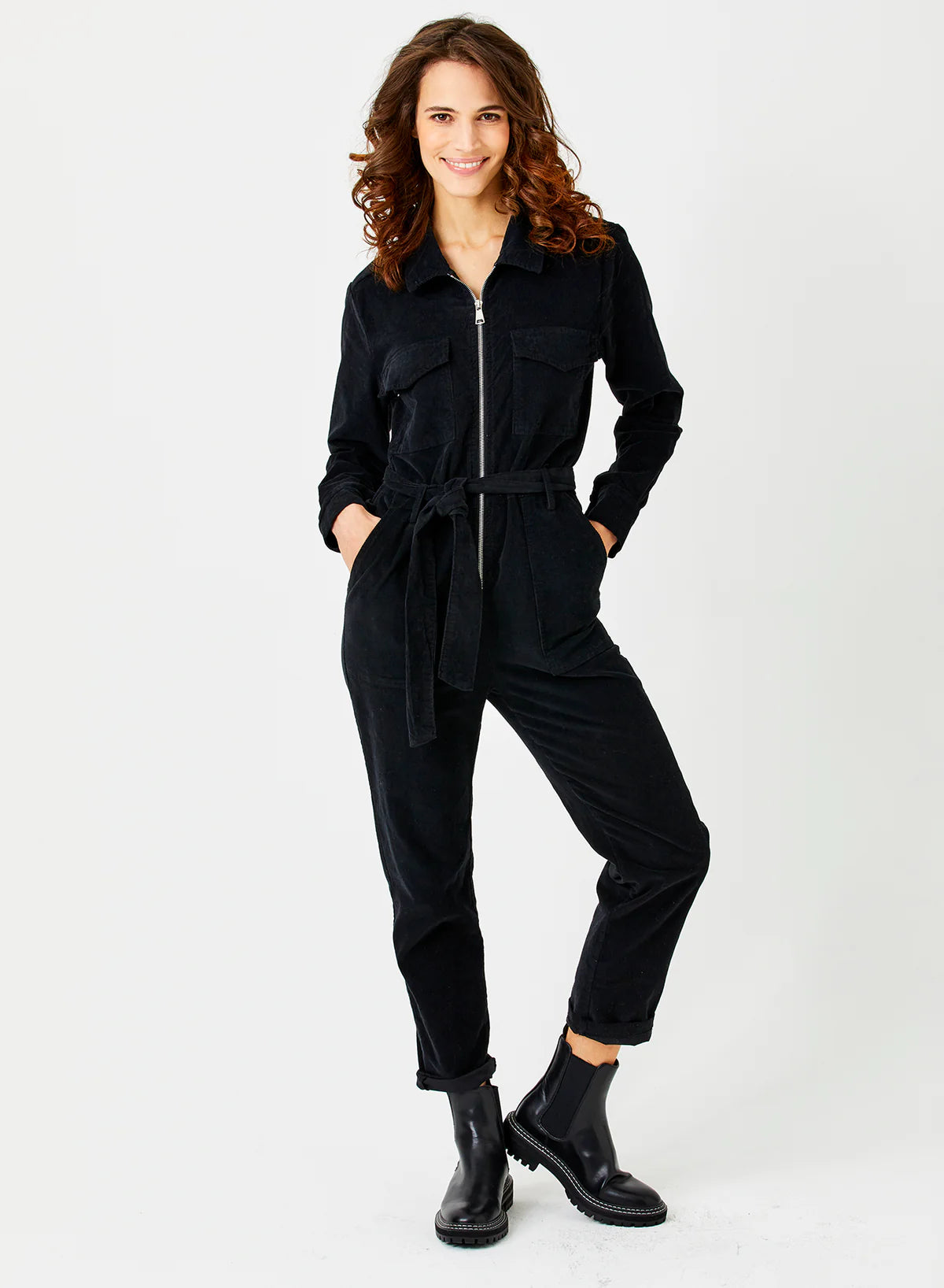Zak Cord Jumpsuit - Black