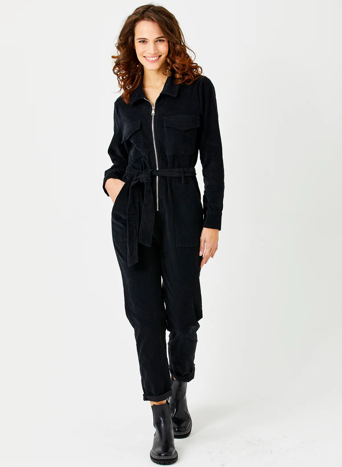 Zak Cord Jumpsuit - Black