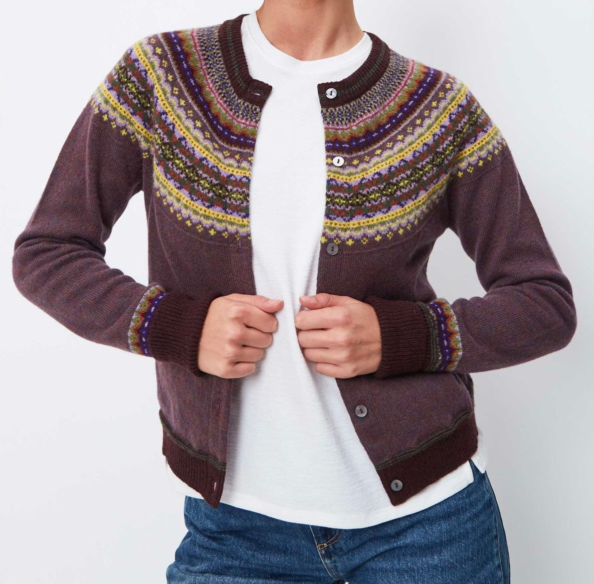 Alpine Short Cardigan - Heather