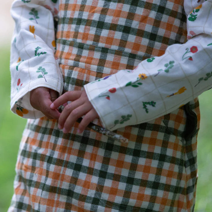 Reversible Pinafore Dress - Chive