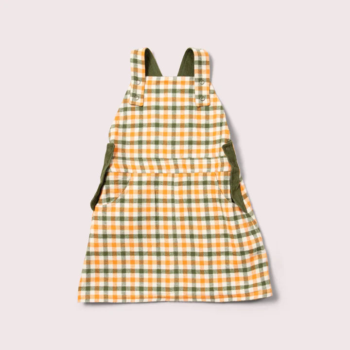 Reversible Pinafore Dress - Chive