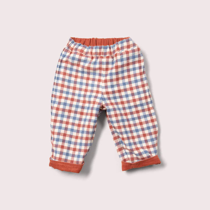 Reversible Pull-On Trousers - Ginger Check