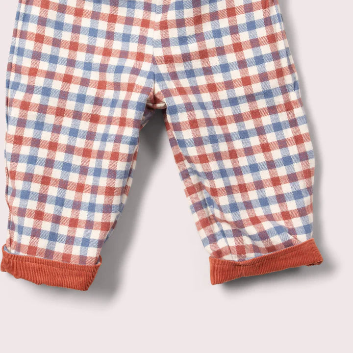 Reversible Pull-On Trousers - Ginger Check