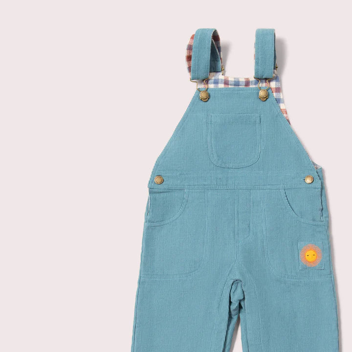 Corduroy Dungarees - Pale Blue