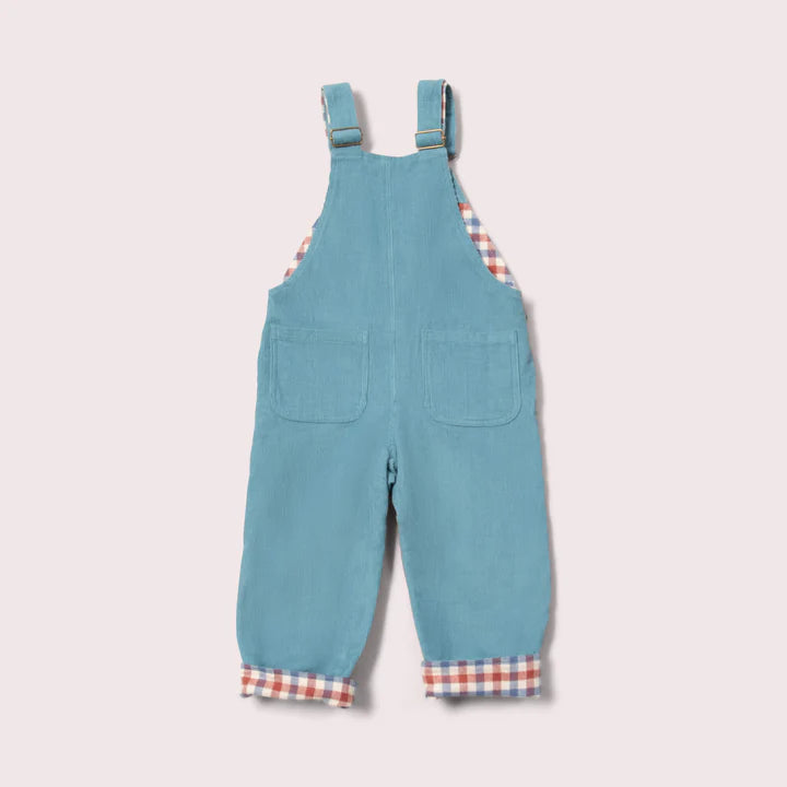 Corduroy Dungarees - Pale Blue