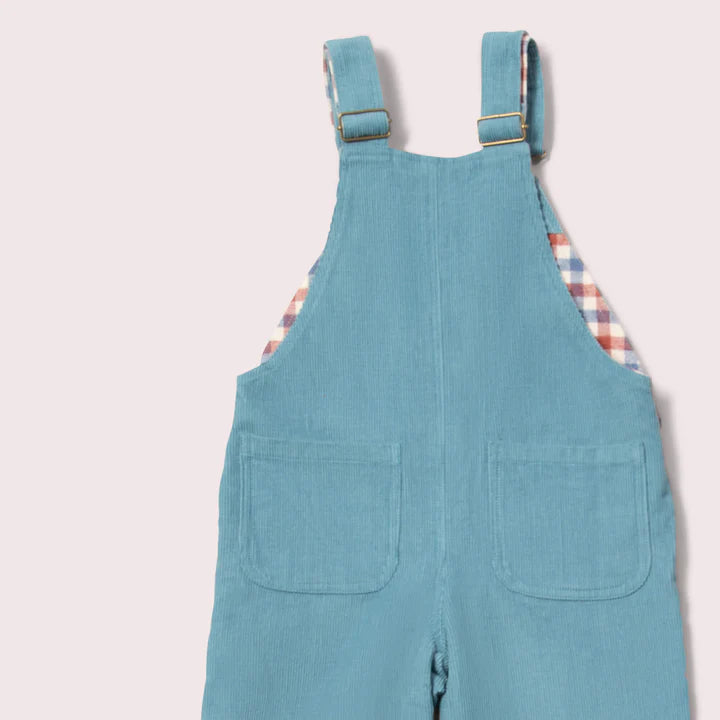 Corduroy Dungarees - Pale Blue