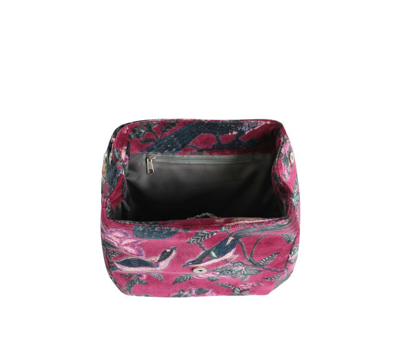 Velvet Backpack - Plum