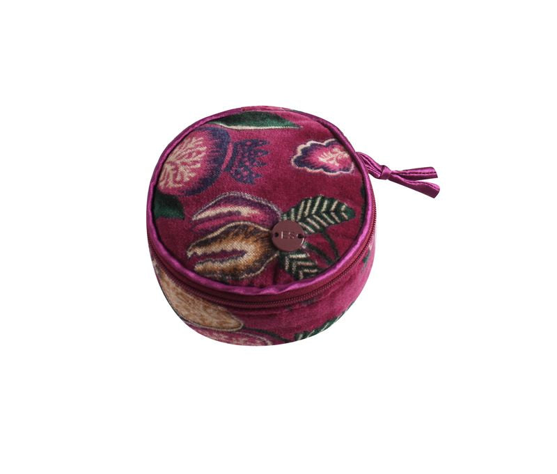 Velvet Jewellery Pouch - Plum