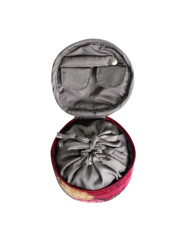 Velvet Jewellery Pouch - Plum