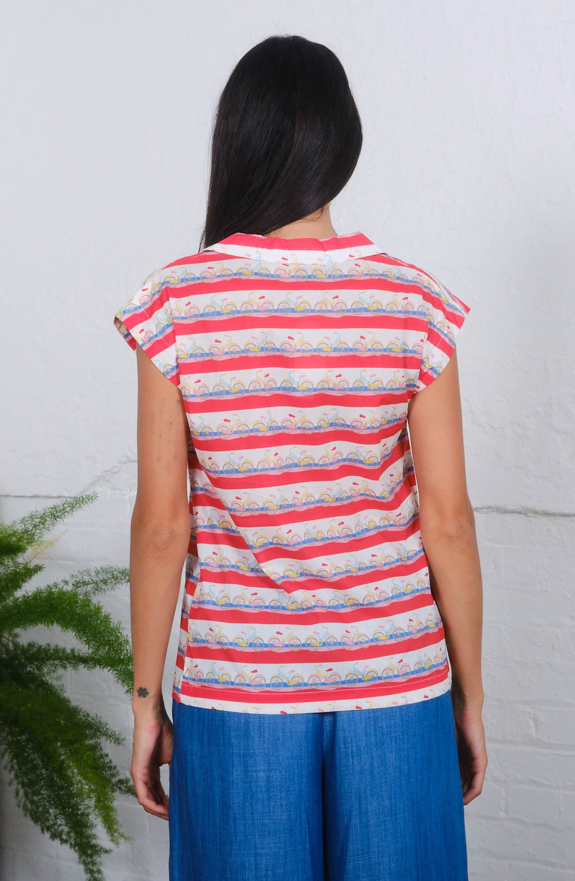 Phyllis Top - Bikes Print